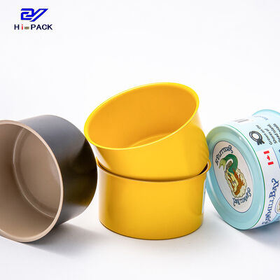 Black 120ml Pet Food Can D65x38mm Circular Tin Containers ISO 9001